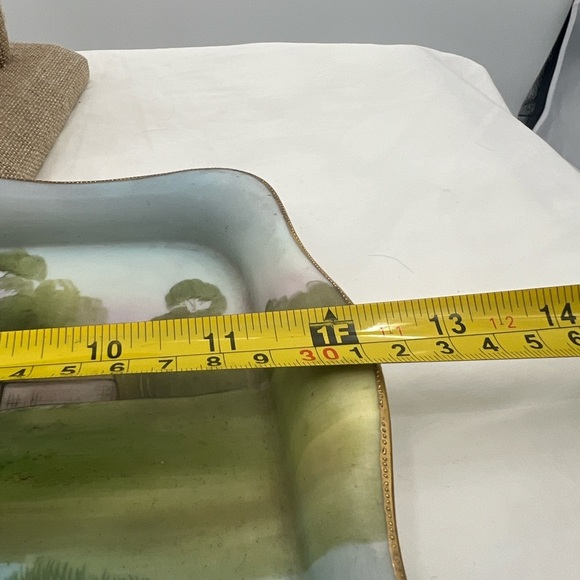 Handpainted Nippon farmhouse scenic tray - Picture 9 of 12